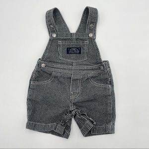 Toddler’s Lucky Brand Railroad‎ Stripe Overalls Coveralls Snap Legs Bib Baby 18M
